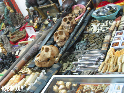 Monkey Skull on sale at the Bangkok amulet market